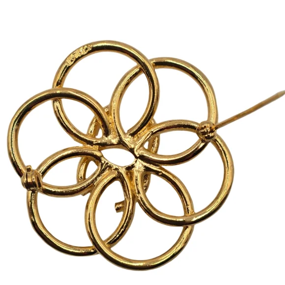 #5 Chanel Flower Brooch Centered with CC Logo, 1996